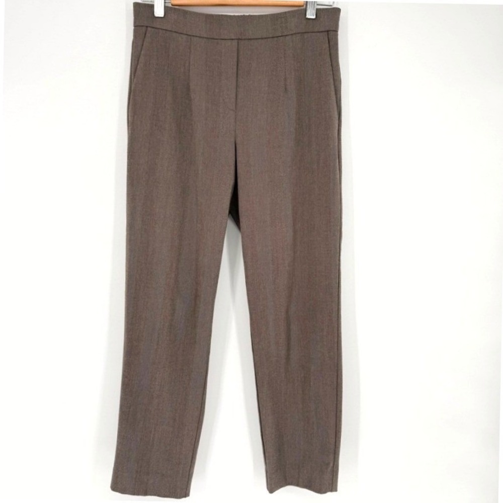 Babaton Aritzia Herringbone Tapered Dress Pants Brown Size 4 Dark Academia